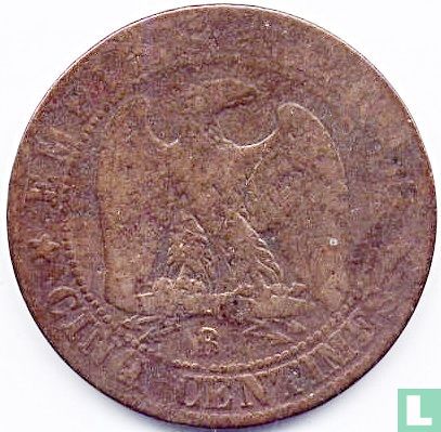 France 5 centimes 1855 (B - dog) - Image 2
