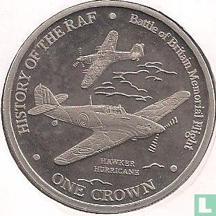 Gibraltar 1 crown 2007 "Battle of Britain memorial flight - Hawker Hurricane" - Image 2