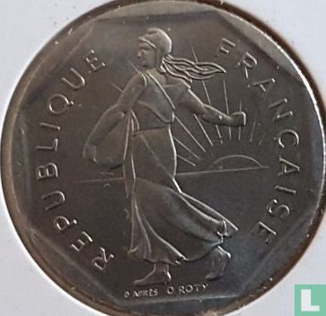 Frankrijk 2 francs 1991 (muntslag) - Afbeelding 2