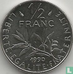 Frankrijk ½ franc 1990 - Afbeelding 1