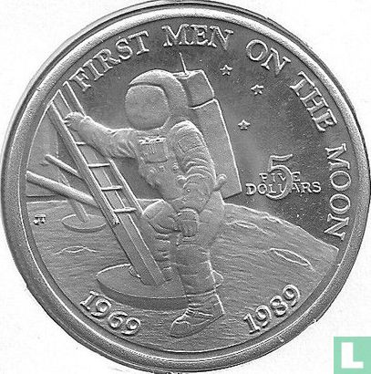 Marshallinseln 5 Dollar 1989 "20th anniversary First Men on the Moon" - Bild 1