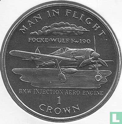 Isle of Man 1 crown 1995 "Focke-Wulf Fw190" - Image 2