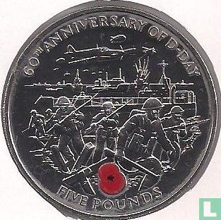 Guernesey 5 pounds 2004 "60th anniversary of D-Day - Landing of troops" - Image 2