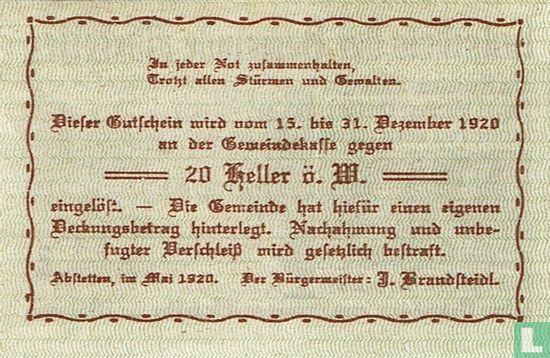 Abstetten 20 Heller 1920 - Bild 2