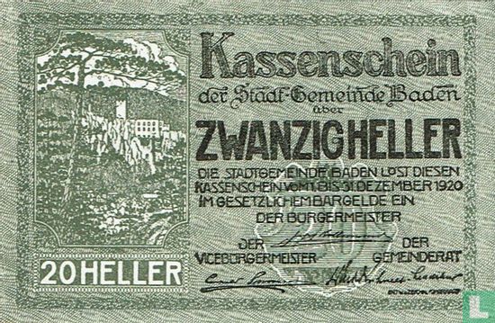 Baden 20 Heller 1920 - Image 1