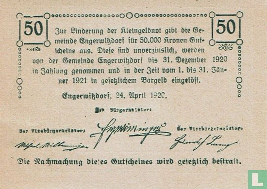 Engerwitzdorf 50 Heller 1920 - Image 2