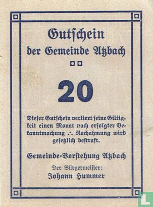 Atzbach 20 Heller 1920 - Image 1