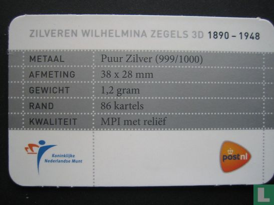 Silver Wilhelmina stamps - Image 3
