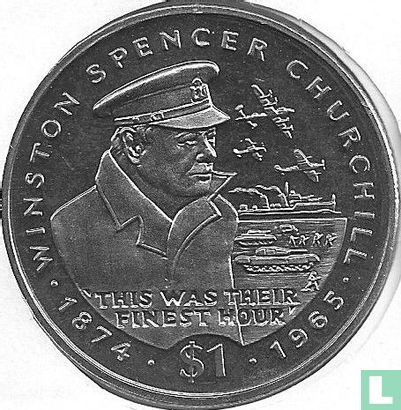 Libéria 1 dollar 1995 "30th anniversary Death of Winston Churchill" - Image 2