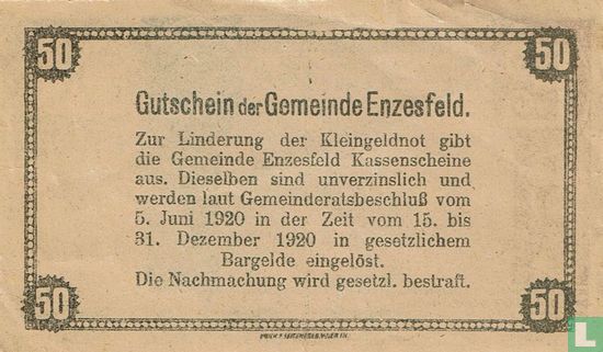 Enzesfeld 50 Heller 1920 - Afbeelding 2