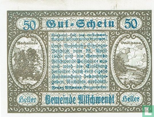 Altschwendt 50 Heller 1920 - Image 2