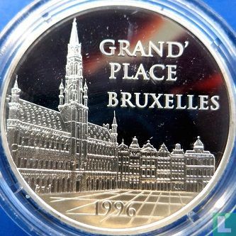 Frankrijk 100 francs / 15 euro 1996 (PROOF) "Grand' Place Brussels" - Afbeelding 1