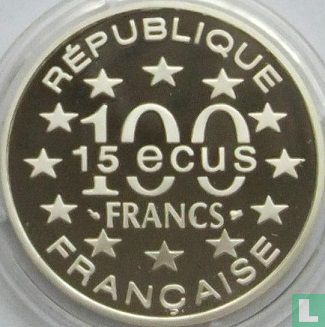 Frankrijk 100 francs / 15 écus 1994 (PROOF) "St. Mark's Square of Venice" - Afbeelding 2