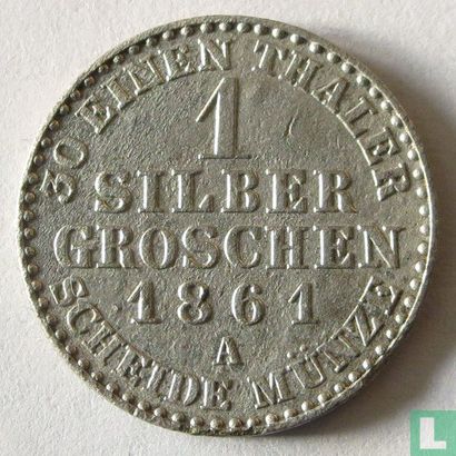 Pruisen 1 silbergroschen 1861 - Afbeelding 1