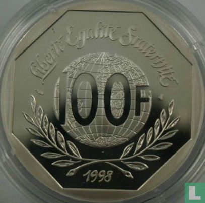 Frankrijk 100 francs 1998 (PROOF) "50th anniversary of the Universal Declaration of Human Rights" - Afbeelding 1