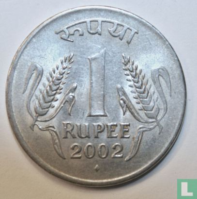 India 1 rupee 2002 (Mumbai) - Image 1