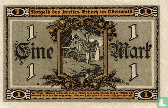Erbach I / O. 1 Mark 1918 - Image 1