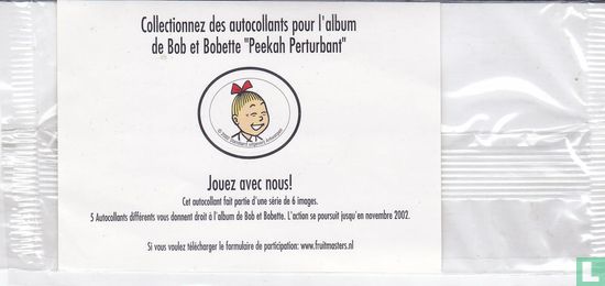 Bobette Collectionnez des autocollants pour l'album de Bob et Bobette "Peekah Perturbant"