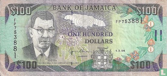 Jamaica 100 Dollars 1994 - Afbeelding 1
