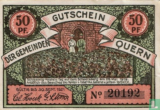 Quern, Gemeinde - 50 Pfennig (3) ND. (1921) - Image 1