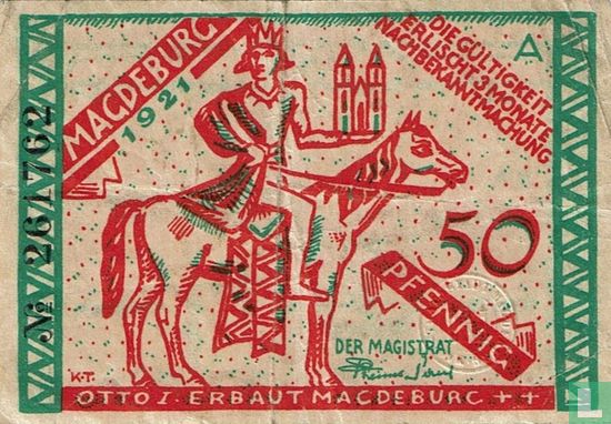 Magdeburg 50 Pfennig 1921 - Image 1