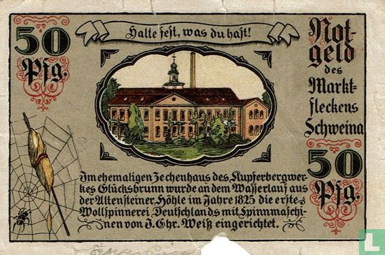 Schweina 50 Pfennige 1921 - Image 1