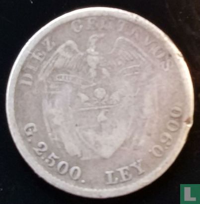 Colombia 10 centavos 1920 - Image 2