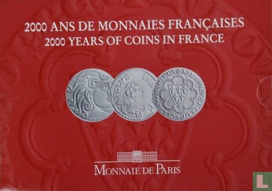Frankrijk jaarset 2000 "2000 years of coins in France" - Afbeelding 1