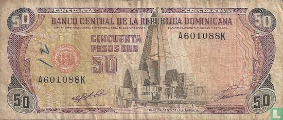 Dominican Republic 50 Pesos Oro 1991 - Image 1