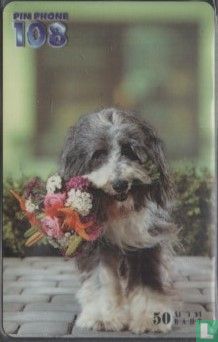 Dog with Flowers - Afbeelding 1