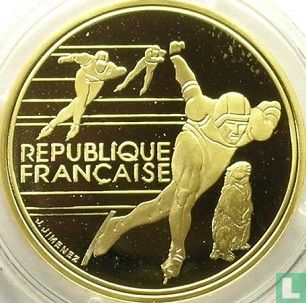 France 500 francs 1990 (PROOF) "1992 Olympics - Speed skating" - Image 2