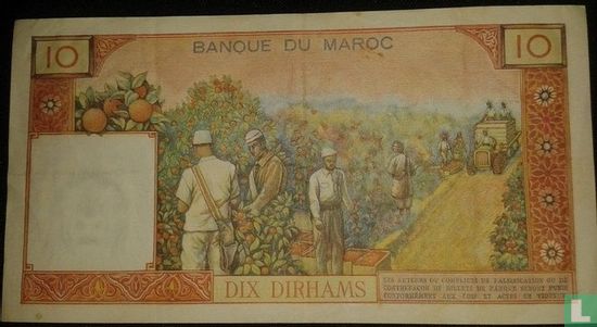 Marokko 10 Dirhams 1927-1961 - Bild 2