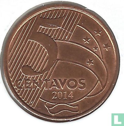 Brésil 5 centavos 2014 - Image 1