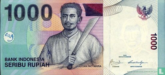 Indonesia 1,000 Rupiah 2009 - Image 1