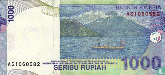 Indonesia 1,000 Rupiah 2009 - Image 2