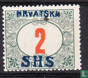 Postage due stamp, with overprint 