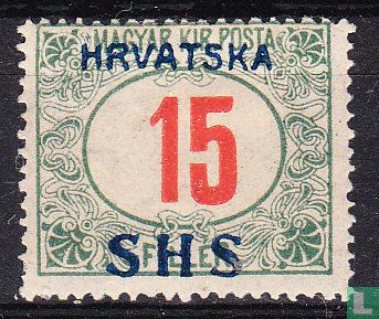 Postage due stamp, with overprint  