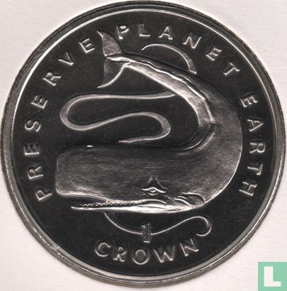 Gibraltar 1 crown 1995 "Sperm whale" - Afbeelding 2
