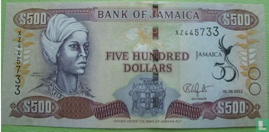 Jamaïque 500 Dollars 2012 - Image 1