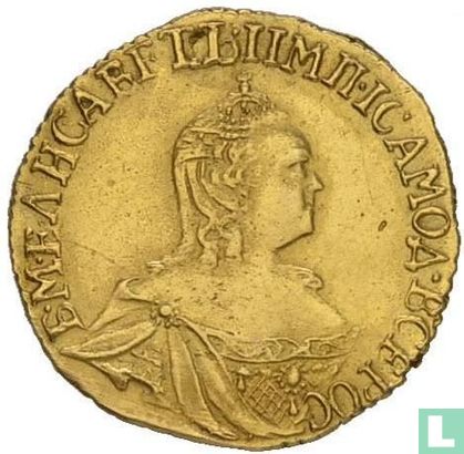 Rusland 1 roebel 1756 - Afbeelding 1
