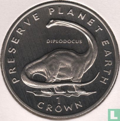Insel Man 1 Crown 1993 "Diplodocus" - Bild 2