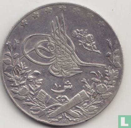 Egypt 10 qirsh 1914 (AH1327-6) - Image 2