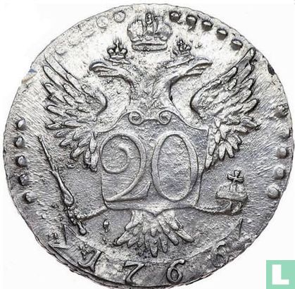 Rusland 20 kopeken 1766 (CIIB) - Afbeelding 1