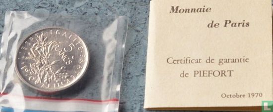 Frankrijk 5 francs 1970 (Piedfort - nikkel) - Afbeelding 1