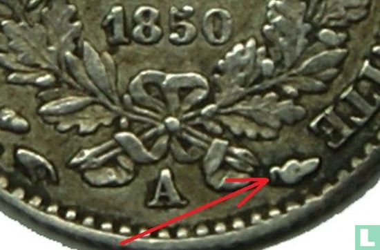 France 20 centimes 1850 (A - Dog with dangling ear) - Image 3