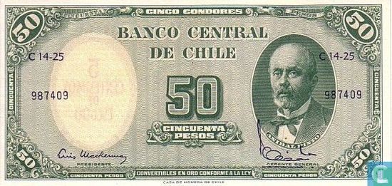 Chili 5 Centesimos à 50 Pesos (Luis Mackenna Shiell & Francisco Ibañez Barceló) - Image 1