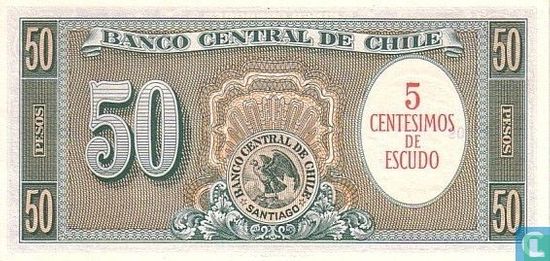 Chili 5 Centesimos op 50 Pesos (Luis Mackenna Shiell & Francisco Ibañez Barceló) - Afbeelding 2