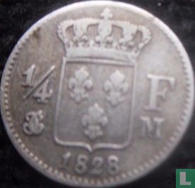 Frankrijk ¼ franc 1828 (M) - Afbeelding 1