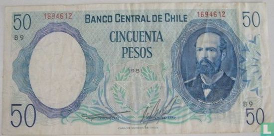 Chili 50 Pesos 1981 - Afbeelding 1
