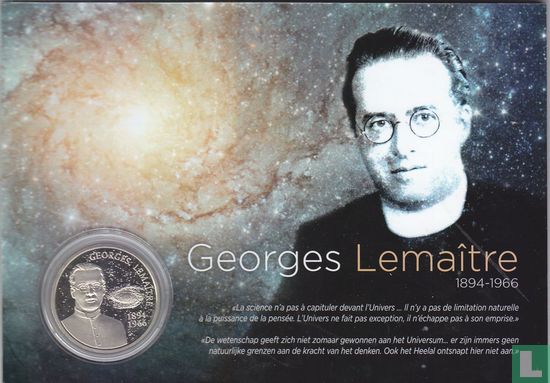 België 5 euro 2016 (coincard) "50th anniversary of the death of Georges Lemaître" - Afbeelding 1